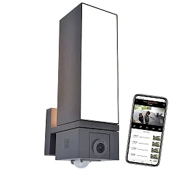 LED Kameraleuchte CUBA, 17,3W, 2700-6500K, 1000lm, IP44, mit PIR Motion Sensor, App Control, verstellbarer Kopf, anthrazit