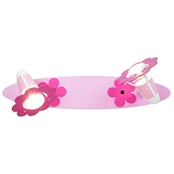 Strahler BLÜTE, Kinderzimmerleuchte 2-flammig, 2x E14, rosa