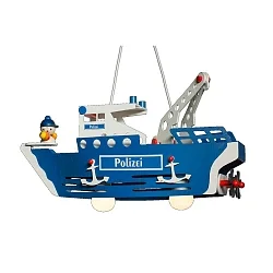 Pendelleuchte POLIZEISCHIFF MIT JOE TECHNIKWELT, 2x E27, blau