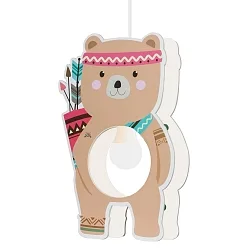 Pendelleuchte LITTLE INDIANS BÄR BJØRN, E27, braun