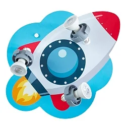 Rondell RAKETE TECHNIKWELT, 3x GU10, grau/rot
