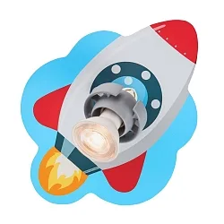 Spot RAKETE TECHNIKWELT, GU10, grau/rot