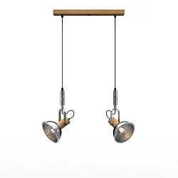 pendant luminaire CUBA 2 E14, oak natural
