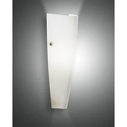 Wandleuchte DEDALO, Höhe 36cm, E27 max. 75W,  Metall / geblasenes weißes Glas, IP20