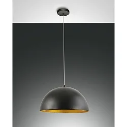 Pendelleuchte DINGLE, Ø 40cm, E27, schwarz/Gold