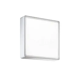 Außendeckenleuchte OBAN, IP65, E27, weiß, 24x24cm, mit Bewegungsmelder