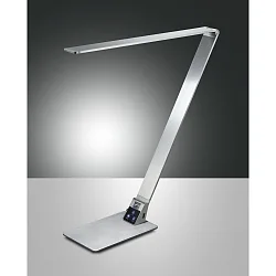 LED Schreibtisch-Leuchte WASP, mit USB-Ladeausgang + Touch-Dimmer, 12W 3000/4000/5000K (CCT) 630lm, neigbar, aluminium