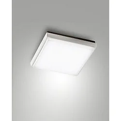 LED Bad-Deckenleuchte DESDY, IP54 IK10, eckig, 24 x 24cm, 23W 3000K 2272lm, schaltbar, Aluminium / PC, weiß