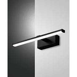 LED Bad-Wandleuchte /  Spiegelleuchte NALA, IP44, 30cm, 6W 3000K 700lm, schwarz