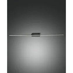LED Bad-Wandleuchte / Spiegelleuchte NALA, IP44, 109.5cm, 20W 3000K 2460lm, schaltbar, schwarz