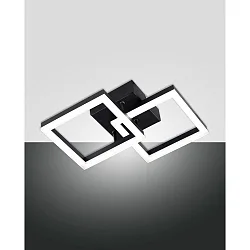 wall and ceiling luminaire BARD IP20, satined, black dimmable