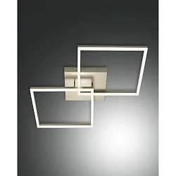 LED Deckenleuchte BARD, 2-fach, 65x65cm, dimmbar, 52W 3000K 5180lm, Gold edelmatt