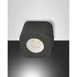 LED Deckenspot PALMI, 6.5 x 6.5cm, 6W 3000K 540lm, Aluminium, starr, Anthrazit