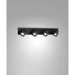 Strahlerleiste MODO, 4-flammig, 65cm, GU10, verstellbar, schwarz