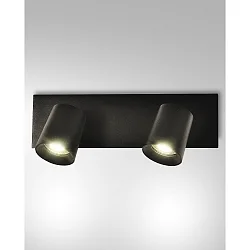 spot MODO 2 flames GU10 IP20, black 