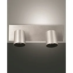 Spotleuchte MODO, IP20, 2-flammig, 2x GU10 max. 35W, dreh- und schwenkbar, Aluminium gebürstet