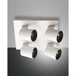 Spotleuchte MODO, IP20, 4-flammig, 4x GU10 max. 35W, dreh- und schwenkbar, Weiß