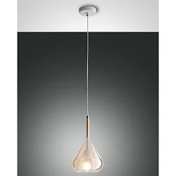 Pendant luminaire LILA, E27, 1x 40W, IP20, amber