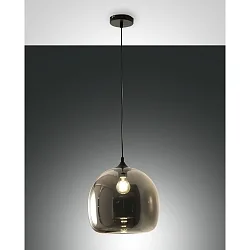 Pendant luminaire MAIA, E27, 1x 60W, IP20, gray transparent