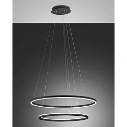 LED Pendant luminaire GIOTTO, 37+28W, 3000K, 4030+3020lm, IP20, Smartluce compatible, black
