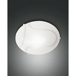 Deckenleuchte MAGMA, Ø 30cm, E27 max. 40W, Metall /  Glas, weiß