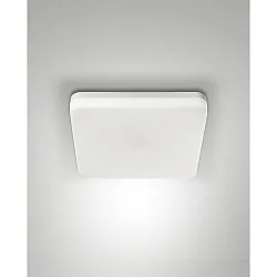 LED Außenleuchte FOLK, eckig, IP65, 27W 3000K 2150lm, Polycarbonat, weiß, mit Bewegungsmelder