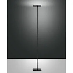 LED Deckenfluter IDEAL, IP20 IK05, 180cm, 35W 3000-6000K (CCT Switch) 3500lm, indirekt, neigbar, mit Touch-Dimmer, schwarz
