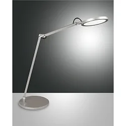 LED Tischleuchte REGINA, 9W 3000-6000K (CCT Switch) 795lm, neigbar / Kopf schwenkbar, mit Touch-Dimmer, Aluminium