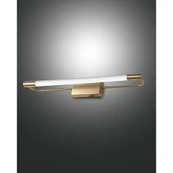 LED Wandleuchte / Spiegelleuchte RAPALLO, IP44, zylindrisch, 40cm, 10W 3000K 1150lm, Messing satiniert