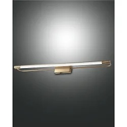 LED Wandleuchte / Spiegelleuchte RAPALLO, IP44, zylindrisch, 60cm, 14W 3000K 1580lm, Messing satiniert
