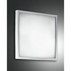 LED Deckenleuchte OSAKA LED, IP20, 30x30cm, gewölbt, 12W 3000K 1100lm, Metall / Glas, Weiß