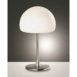 Tischleuchte GAIA, inkl. G9 LED 3W 3000K 220lm, mit Touch-Dimmer, Metall / geblasenes Glas, Nickel satiniert