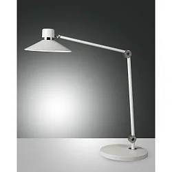 LED Schreibtischleuchte  PANAREA, IP20, 10W 3000-6000K (CCT Switch) 690lm, verstellbar, mit Touch-Dimmer, weiß / silber