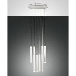 LED Pendant luminaire PRADO, bar, 8x 6,5W, 3000K, 5760lm, IP20, white