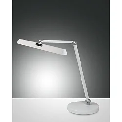 LED Schreibtisch-Leuchte BEBA, IP20 IK05, 12W 3000/4000/6000 (CCT Switch) 820lm, Mehrfach-Touch-Dimmer, verstellbar, weiß