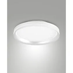 LED Deckenleuchte ISY, Ø 35cm, mit seitlichem Lichtkranz, 42W 2700-4000K (CCT Switch) 4000lm, 3-stufig dimmbar, weiß