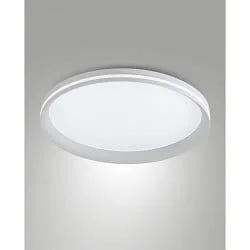 LED Deckenleuchte ISY, Ø 45cm, mit seitlichem Lichtkranz, 52W 2700-4000K (CCT Switch) 4900lm, 3-stufig dimmbar, weiß