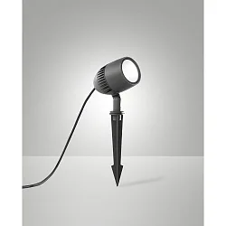 LED Erdspießleuchte BORIS, 8W, 3000K, 700lm, IK08, IP65, dunkelgrau