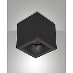 Deckenstrahler PEREZ LxBxH 9x9x9,5cm 1xGU10 IP20 rückversetzt, eckig, schwarz
