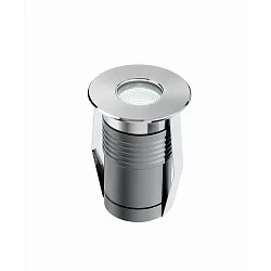 LED Boden-Einbauleuchte WILLY 2, IP67 IK08, Ø 7cm, 6.5W 3000K 409lm 32°,befahrbar bis 0.78t, Edelstahl 316L / Hartglas