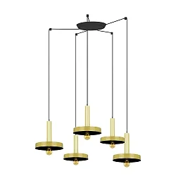 Pendelleuchte WHIZZ 5xE27, IP20, gold, schwarz