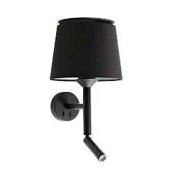 wall luminaire SAVOY E27 IP20, black 