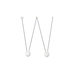 pendant luminaire MINE PC SPACE 2 flames E27 IP20, white matt 