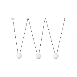 pendant luminaire MINE PC SPACE 3 flames E27 IP20, white matt 