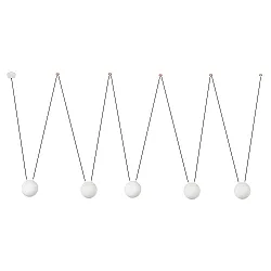 pendant luminaire MINE 5 flames E27 IP20, white matt 