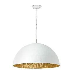 pendant luminaire MAGMA 3 flames E27 IP20, gold, white matt 