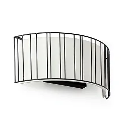 wall luminaire LINDA 2 flames E27 IP20, beige, black matt 