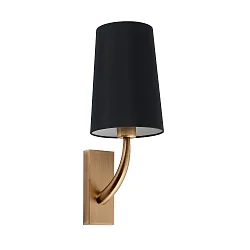 wall luminaire REM E27 IP20, black, antique gold 