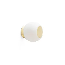 LED Wand- und Deckenleuchte MOY IP44, gold, satiniert