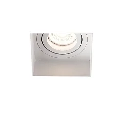 Deckeneinbauleuchte HYDE SQ GU10, IP20, ohne Rahmen, quadratisch, schwenkbar, weiß matt